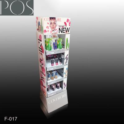 China Pop Cosmetic Cardboard Display Stand/Cardboard Advertising Display Stands for sale