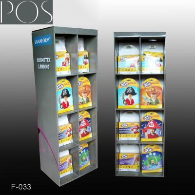 China Advertising cardboard floor book display stand with grids for sale