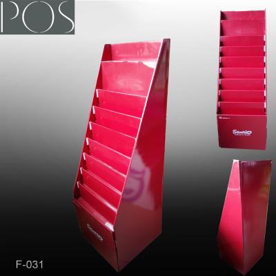 China POS Brochure Advertising cardboard floor display stand for sale