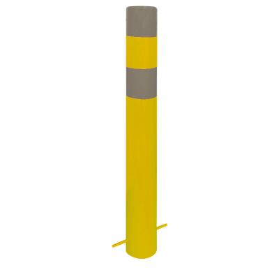 China 1020 Mm Yellow Steel Bollards IP68 GL GD Fixed Bollards Surface Mounted for sale