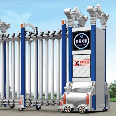 China Electric Sliding Automatic Retractable Gate With LED Screen Customized Factory Main Gate Door for sale