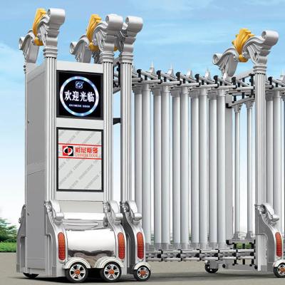 China 550W Industrial Electric Retractable Safety Gate With Sensor for sale