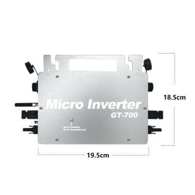 China Silver 700W Micro Inverter On Grid Low Cost Easy Installation New Arrival Good Price Solar Micro Inverter System for sale
