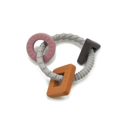 China Customized Silicone Teething Rattle for sale
