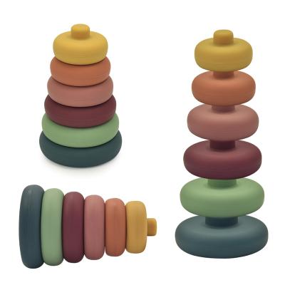 China Educational Funring Mixed Color Montessori Baby Stacking Toy for sale