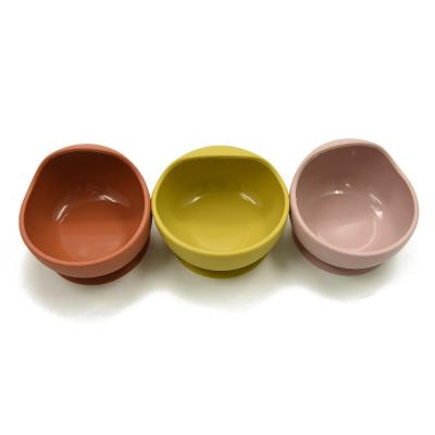 China Mini Pinch Reusable Condiment 145g Baby Silicone Suction Bowl for sale