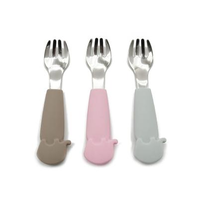 China EN71 Stainless Baby Silicone Fork for sale