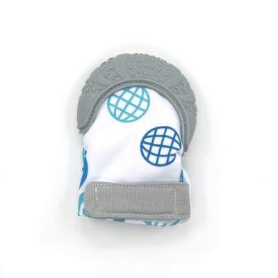 China juguete masticable del guante del silicón de 24g Mini Newborn Baby Teething Mitten en venta