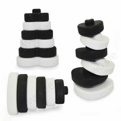 China Learning Montessori Game Silicone Stacking Toys EN71 Stacker Blocks for sale