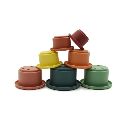 China Silicone Stacking Cups Toys PVC Free EN 71 Certificated for sale