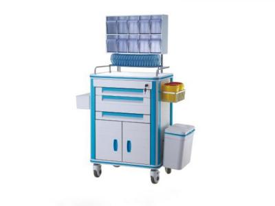 China Three Light Drawers Medical Trolley Cart for sale