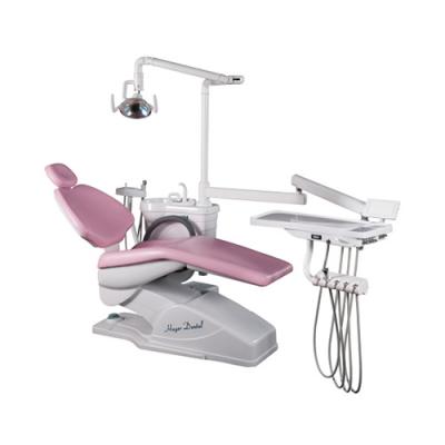China Hospital Electric Dental Chair Equipment Clinic Multifunction Pink for sale
