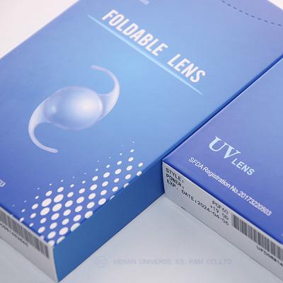 China ISO13485 HEMA PMMA Foldable Intraocular Lens For Cataract Surgery for sale