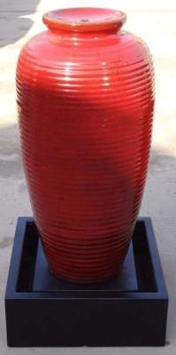 China Fuente de cerámica roja, potes de cerámica GW8690 //al aire libre o interior usado en venta