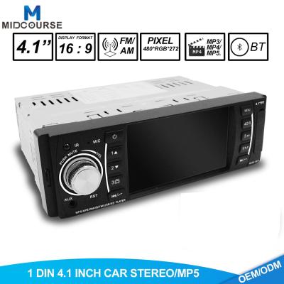 China LCD Screen 1 Din Car Stereo / Multimedia Car Player With MP5 FM USB Bluetooth for sale