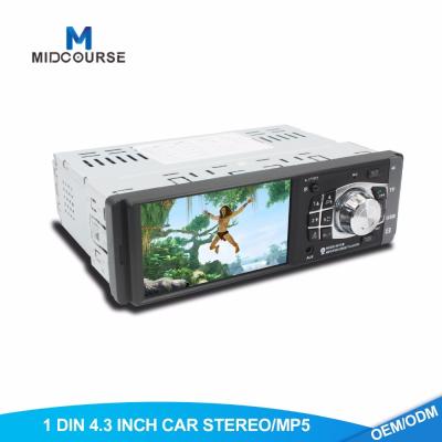 China High Definition Single Din Car Video Player Build In RearView Camera USB FM Bluetooth for sale
