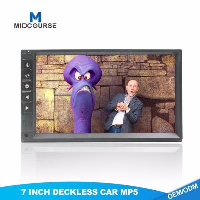China Black 7 Inch Double Din Nav Radio Car DVD MP5 Media Player With FM for sale