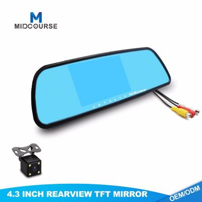 China 5W Monitor Rear View Mirror / Mirror Mounted Reversing Camera System for sale