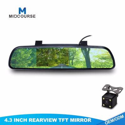China 5W Monitor Rear View Mirror / Auto Dimming Mirror With Rear Camera Display for sale