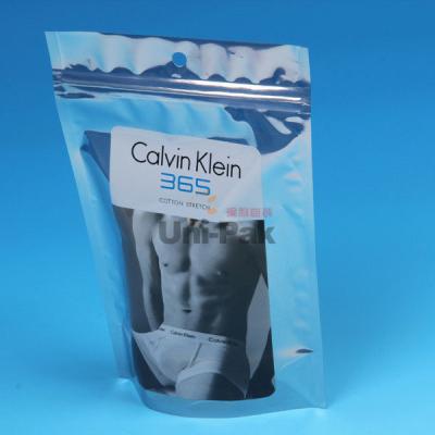 China Custom Printed Foil Plastic Zipper Packaging Bags for Underwear for sale