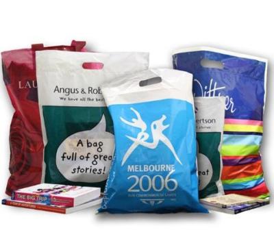China Custom Biodegradable Transparent  Supermarket PE  Packaging T-shirt Shopping Plastic Bag for sale