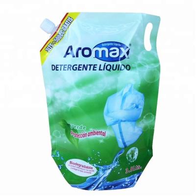 China Aluminum Foil Spout Pouches Custom Print Doypack Fabric Softener Packaging For Laundry Detergent/Washing Powder for sale