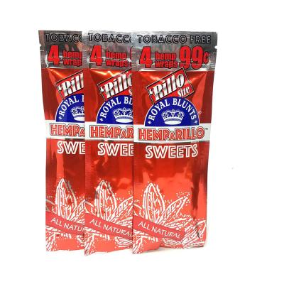 China Empty Heat Seal Reclosable Pack Cigar Wrapper Blunt Cigarette Aluminum Foil k Packaging Sachet for sale