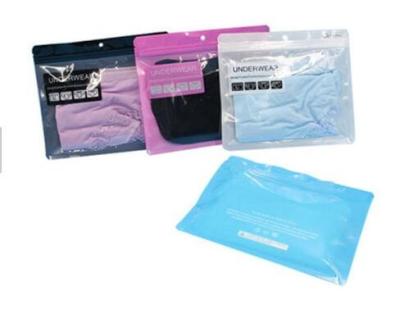 China stand up matt plastic bag for socks packaging/cloth packaging/underwear pack clear plastic zipper pouch bag plastic pouc for sale