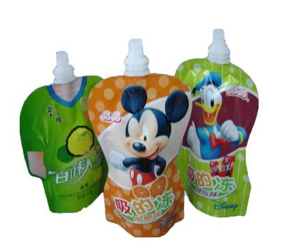 China Aluminum foil juice beverage spout pouch/Drinking water spout plastic pouch/Liquid spout pouch packaging bag for sale