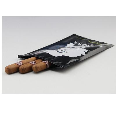 China Hot Sale Custom printing plastic zipper Plastic bag for cigar with High Quality for sale