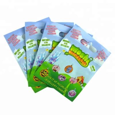 China UK Toy Packaging CMYK Glossy Printing Euro Hang Hole Plastic Bag for sale
