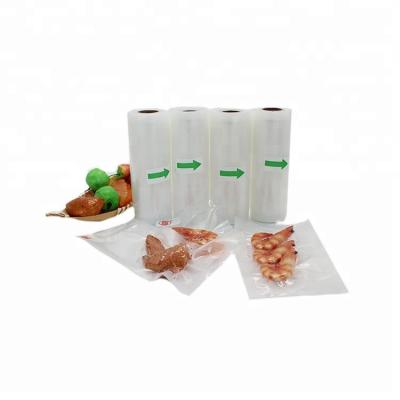China Clear PE Bags Supplier Embossed Plastic Vacuum Food Sealer Rolls for sale