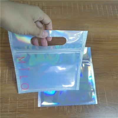 China Custom printed colorful zip lock clear plastic bags for cosmetic makeup brush packaging for sale