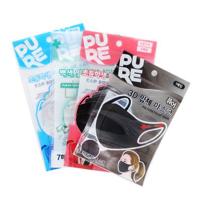 China Aluminum Foil Fashion OPP Self Adhesive Disposable Mask Packing Bag for Retail Sale for sale
