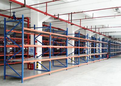 China Cold Rolled Steel Long Span Racking System Garage Storage Shelving RAL System Color for sale