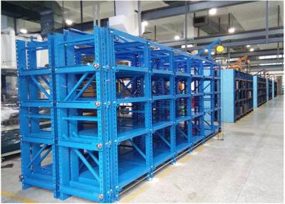 China Storehouse Steel Plate Drawer Injection Mold Racks With Heavy Duty Hoist Crane for sale