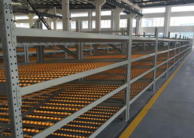 China Carton Flow Plastic Roller Racking System , Industrial Steel Gravity Flow Racks for sale