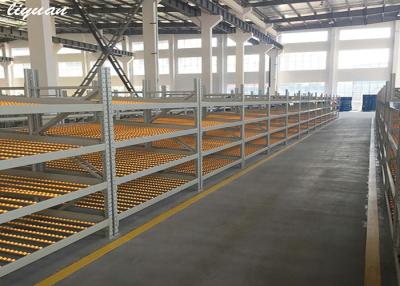 China Storage 500-800kg Carton Flow Rack Plastic Roller Sliding Shelves System shelves for sale