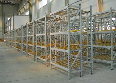 China Stainless Q235B Steel Carton Flow Rack Plastic Gravity Roller Racking System for sale