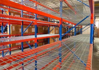 China Strong Structural Box Beam Heavy Duty Pallet Racking With Wire Mesh Decking for sale