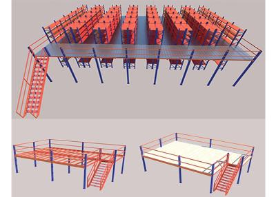 China Industrial Shelving Mezzanine Racking System Steel Multi Level  For Warehouse Storage for sale