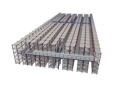 China Power Coated Steel Shelves Storage Mezzanine Platforms Heavy duty Multi Tiers for sale