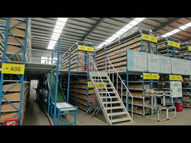 Warehouse Storage Multi Level Pallet Racking Supported Mezzanine System