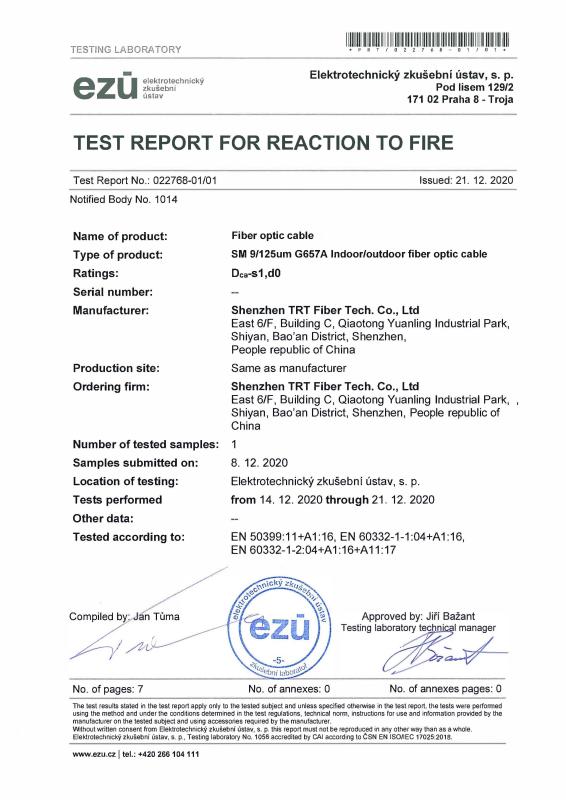CPR Certificate - Shenzhen TTI Fiber Communication Tech.co., Ltd.