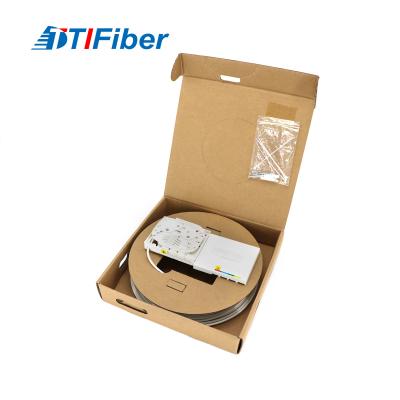 China Cable de descenso blanco de la caja G657A2 del recinto de la fibra óptica de FTTH los 3.0mmx30m con las coletas de SC/APC en venta