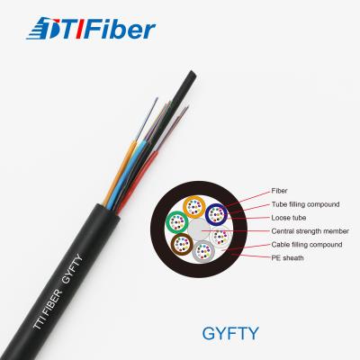 China Aerial Ftth Frp Gyfty 2 4 8 12 24 Cores G652d Fiber Optic Cable Single Mode for sale