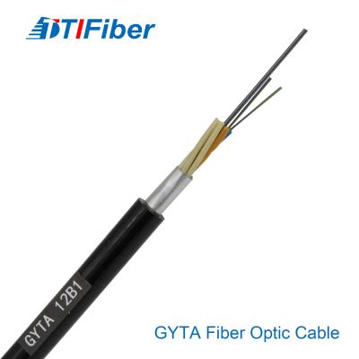 China Loose Tube Outdoor Fiber Optic Cable 2 6 8 12 24 48 72 96 144 Core Stranded for sale