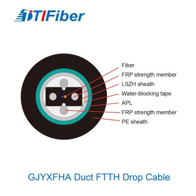 China GJYXFHA GJYXFHS G652D Outdoor Fiber Optic Cable Single Mode Dute Bow Type for sale