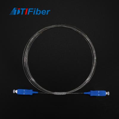 China SC/UPC-SC/UPC Connector Nylon Fiber Optic Jumper Transparent Invisible for sale