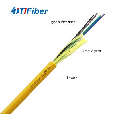 China GJPFJH Multicord Tight Buffer Single Mode Fibre Cable For Indoor for sale